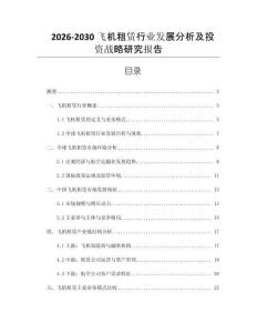 2026-2030飛機(jī)租賃行業(yè)發(fā)展分析及投資戰(zhàn)略研究報(bào)告