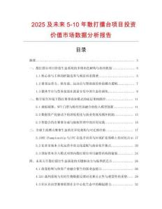 2025及未來5-10年散打擂臺項目投資價值市場數據分析報告