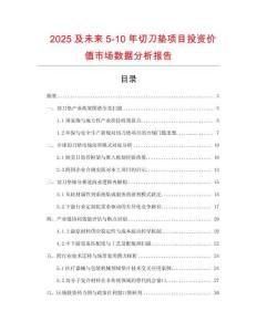 2025及未來5-10年切刀墊項目投資價值市場數(shù)據(jù)分析報告