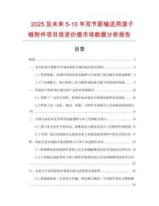 2025及未來5-10年雙節(jié)距輸送用滾子鏈附件項目投資價值市場數據分析報告
