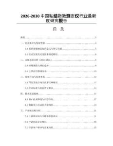 2026-2030中國粘結(jié)指數(shù)測定儀行業(yè)最新度研究報(bào)告