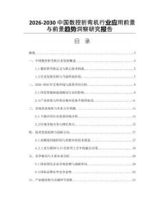 2026-2030中國(guó)數(shù)控折彎?rùn)C(jī)行業(yè)應(yīng)用前景與前景趨勢(shì)洞察研究報(bào)告