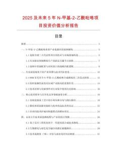 2025及未來5年N-甲基-2-乙酰吡咯項目投資價值分析報告