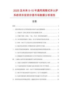 2025及未來(lái)5-10年通用周期式淬火爐系統(tǒng)項(xiàng)目投資價(jià)值市場(chǎng)數(shù)據(jù)分析報(bào)告