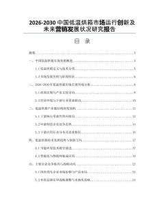 2026-2030中國低溫烘箱市場運行創(chuàng)新及未來營銷發(fā)展狀況研究報告