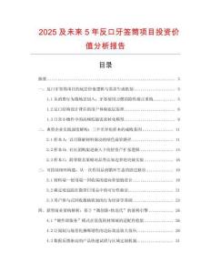 2025及未來(lái)5年反口牙簽筒項(xiàng)目投資價(jià)值分析報(bào)告