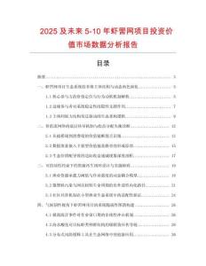 2025及未來5-10年蝦罟網項目投資價值市場數(shù)據(jù)分析報告