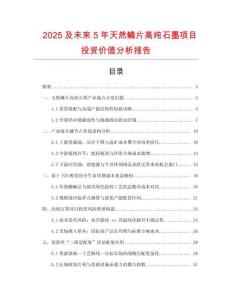 2025及未來5年天然鱗片高純石墨項(xiàng)目投資價(jià)值分析報(bào)告