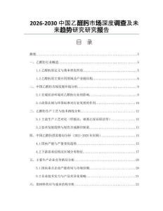 2026-2030中國(guó)乙醛肟市場(chǎng)深度調(diào)查及未來(lái)趨勢(shì)研究研究報(bào)告
