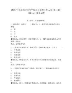 2025年青島職業(yè)技術(shù)學(xué)院公開招聘工作人員(第二批)（33人）模擬試卷附答案詳解（突破訓(xùn)練）