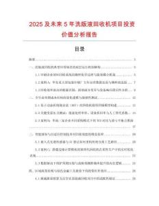 2025及未來5年洗版液回收機項目投資價值分析報告