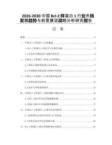 2026-2030中國Bcl-2樣蛋白1行業(yè)市場發(fā)展趨勢與前景展望戰(zhàn)略分析研究報告