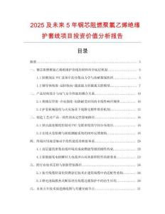 2025及未來5年銅芯阻燃聚氯乙烯絕緣護套線項目投資價值分析報告