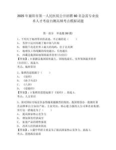 2025年襄陽市第一人民醫(yī)院公開招聘60名急需專業(yè)技術(shù)人才考前自測高頻考點模擬試題及一套完整答案詳解