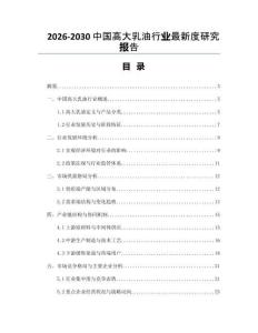 2026-2030中國高大乳油行業最新度研究報告