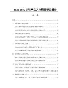 2026-2030涼鞋產品入市調查研究報告