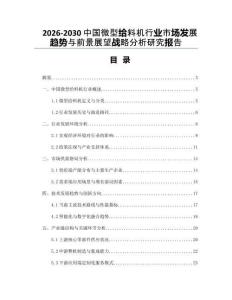 2026-2030中國(guó)微型給料機(jī)行業(yè)市場(chǎng)發(fā)展趨勢(shì)與前景展望戰(zhàn)略分析研究報(bào)告