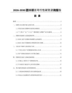 2026-2030團(tuán)膳項(xiàng)目可行性研究咨詢報(bào)告