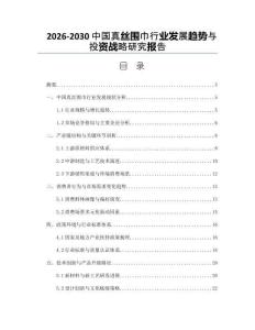 2026-2030中國真絲圍巾行業發展趨勢與投資戰略研究報告