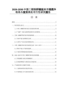 2026-2030中國二醋酸纖維絲束市場競爭格局與發(fā)展商機(jī)可行性研究報告