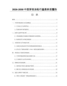 2026-2030中國穿梭油船行業最新度報告