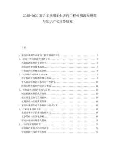 2025-2030塞舌爾乘用車業逆向工程檢測流程規范與知識產權預警研究