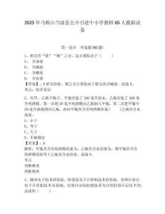 2025年馬鞍山當涂縣公開引進中小學教師65人模擬試卷及答案詳解（奪冠）