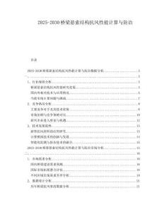 2025-2030橋梁懸索結(jié)構(gòu)抗風(fēng)性能計(jì)算與防治