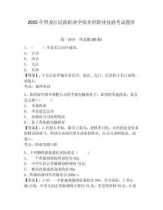 2025年黑龍江民族職業學院單招職業技能考試題庫含答案詳解（輕巧奪冠）