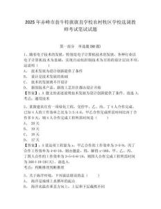 2025年赤峰市翁牛特旗旗直學校農村牧區學校選調教師考試筆試試題及一套完整答案詳解