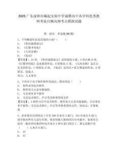 2025廣東深圳市崛起實驗中學誠聘高中各學科優秀教師考前自測高頻考點模擬試題及完整答案詳解1套