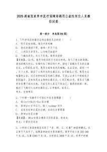 2025湖南張家界市醫療保障局聘用公益性崗位人員模擬試卷及1套完整答案詳解