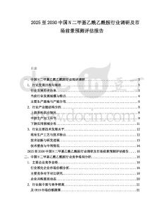 2025至2030中國N二甲基乙酰乙酰胺行業調研及市場前景預測評估報告