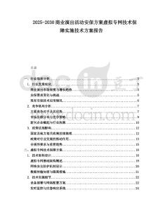 2025-2030商業演出活動安保方案虛擬專網技術保障實施技術方案報告