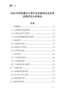 2026年即食重慶小面行業發展現狀及未來趨勢研究分析報告