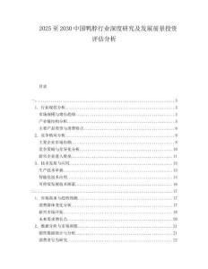 2025至2030中國鴨脖行業(yè)深度研究及發(fā)展前景投資評估分析