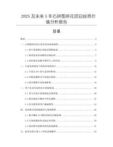 2025及未來5年石拼圖拼花項目投資價值分析報告