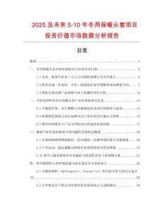2025及未來5-10年冬用保暖頭套項目投資價值市場數據分析報告