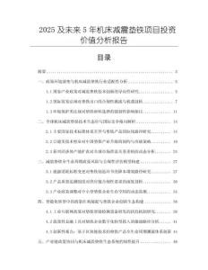 2025及未來5年機(jī)床減震墊鐵項(xiàng)目投資價(jià)值分析報(bào)告