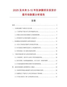 2025及未來5-10年防滲膜項(xiàng)目投資價(jià)值市場數(shù)據(jù)分析報(bào)告