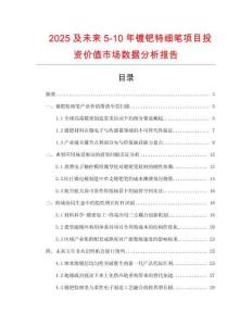 2025及未來5-10年鍍鈀特細筆項目投資價值市場數(shù)據(jù)分析報告