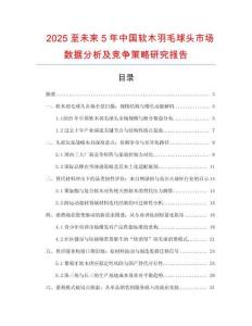2025至未來5年中國軟木羽毛球頭市場數據分析及競爭策略研究報告