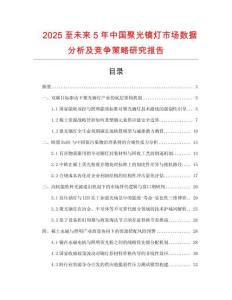 2025至未来5年中国聚光镝灯市场数据分析及竞争策略研究报告