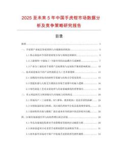 2025至未來(lái)5年中國(guó)手虎鉗市場(chǎng)數(shù)據(jù)分析及競(jìng)爭(zhēng)策略研究報(bào)告