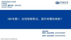 生物醫(yī)藥——CNS專(zhuān)題1-抗抑郁新靶點(diǎn)，國(guó)內(nèi)有哪些映射？