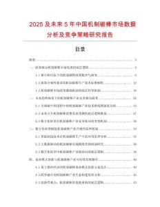 2025及未來5年中國機制碳棒市場數據分析及競爭策略研究報告