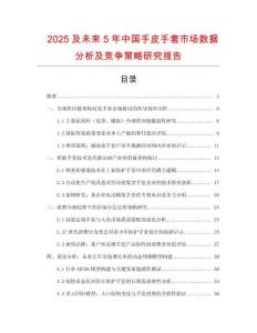 2025及未來(lái)5年中國(guó)手皮手套市場(chǎng)數(shù)據(jù)分析及競(jìng)爭(zhēng)策略研究報(bào)告