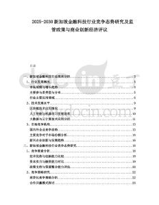 2025-2030新加坡金融科技行業(yè)競爭態(tài)勢研究及監(jiān)管政策與商業(yè)創(chuàng)新經(jīng)濟(jì)評議