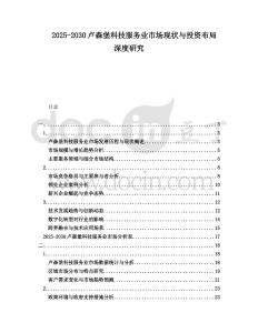 2025-2030盧森堡科技服務(wù)業(yè)市場現(xiàn)狀與投資布局深度研究