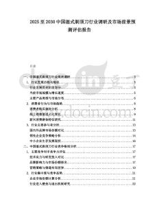 2025至2030中國濕式剃須刀行業(yè)調(diào)研及市場前景預(yù)測評估報(bào)告